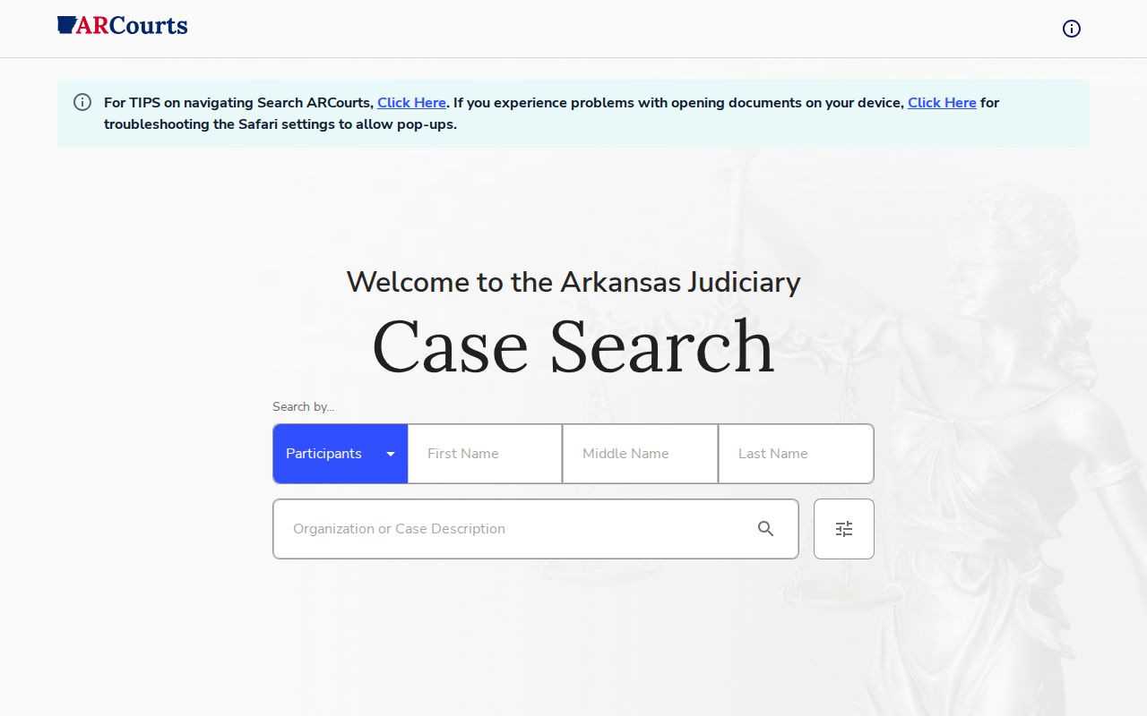 Hot Springs people search Arkansas court case search