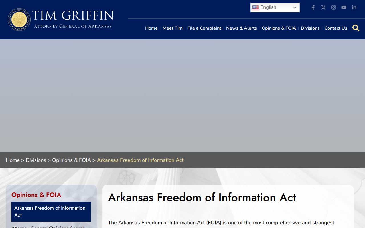 Hot Springs public records Arkansas FOIA court and records reference
