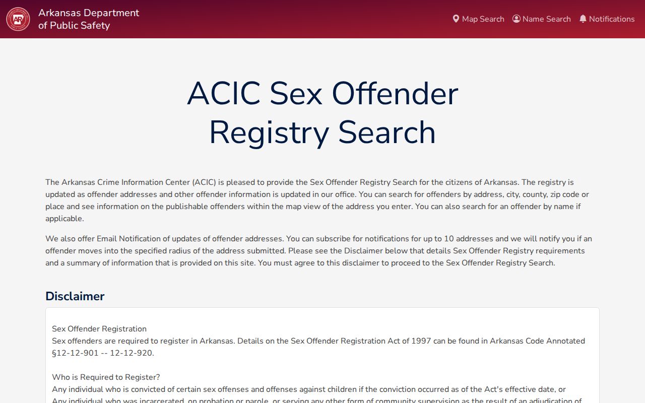 Hot Springs public records Arkansas sex offender registry search